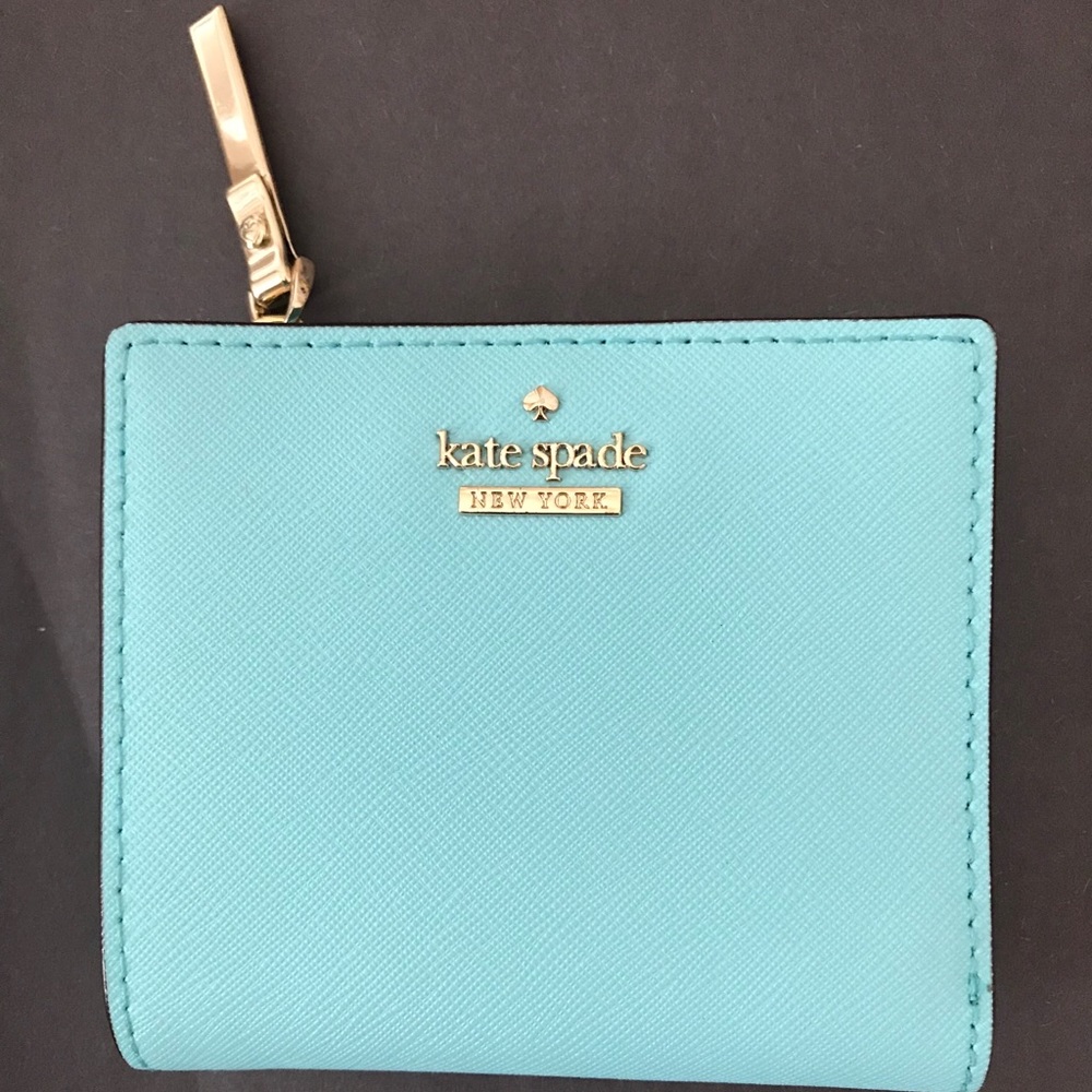 Kate Spade turquoise mini wallet